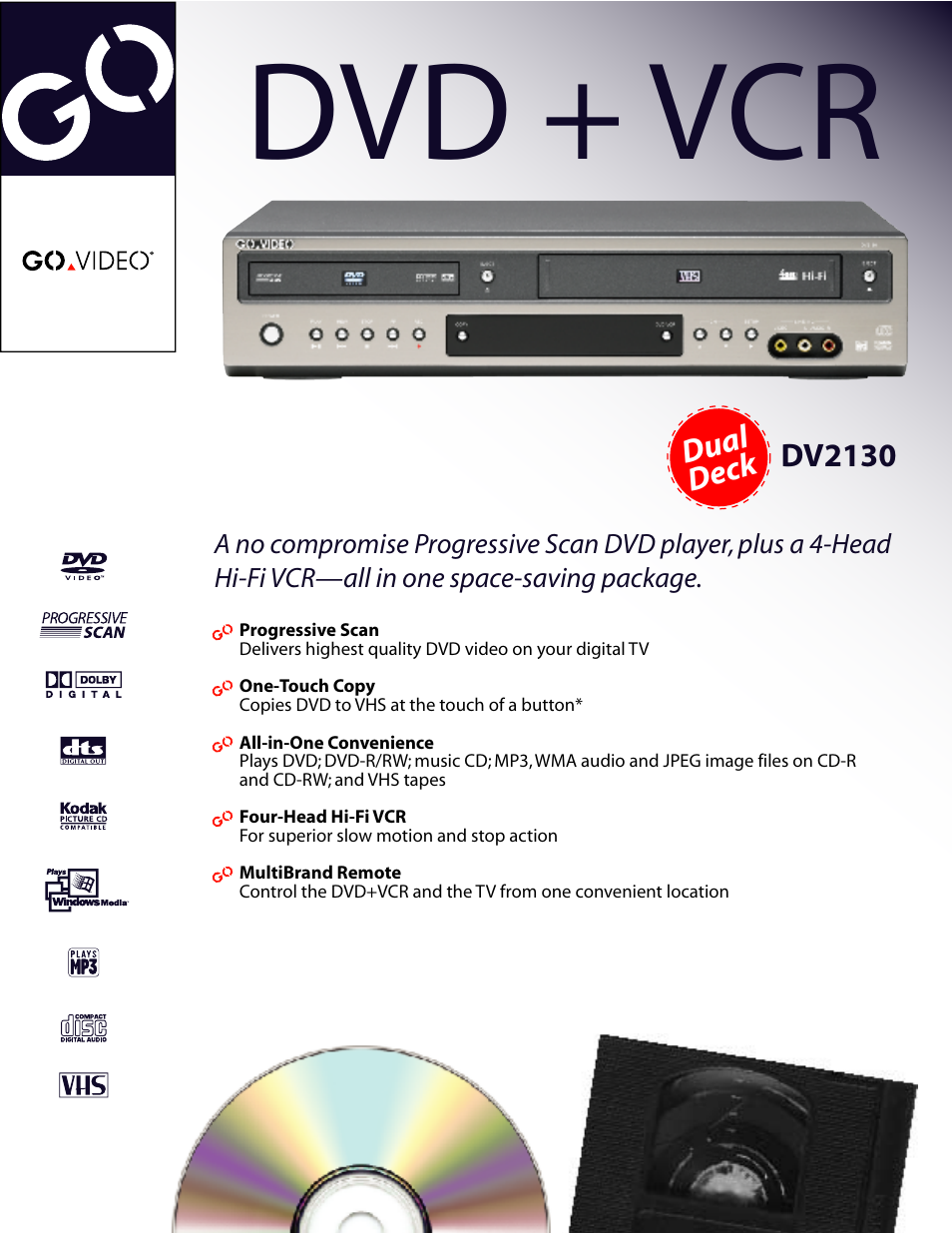 GoVideo DV2130 User Manual | 2 pages