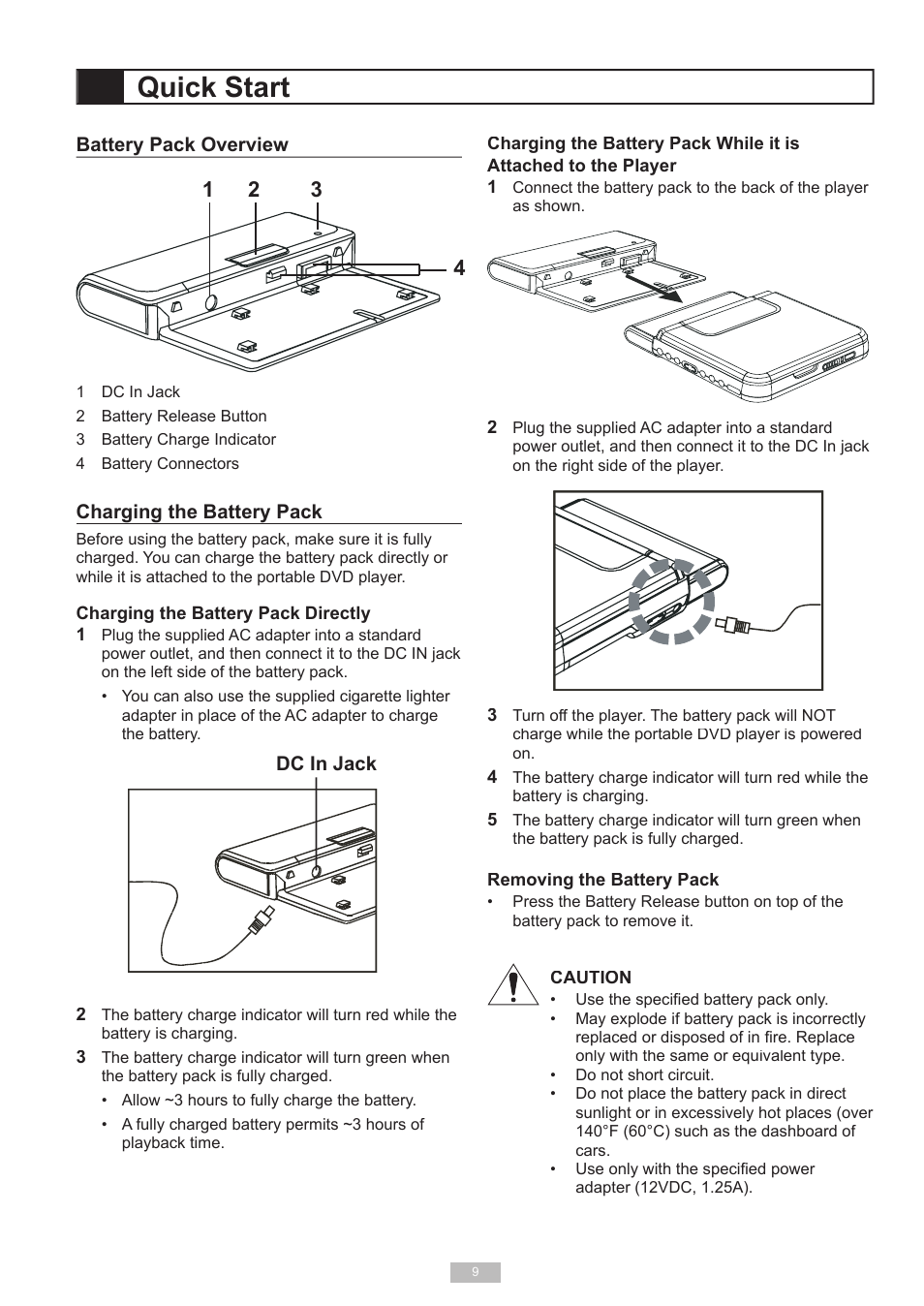 Quick start | GoVideo DP6240 User Manual | Page 9 / 32