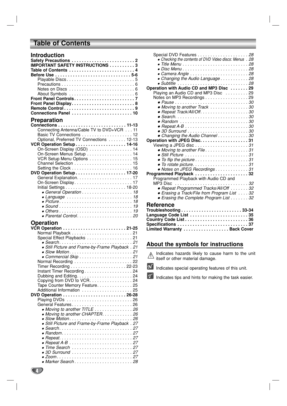 GoVideo DVR1000 User Manual | Page 4 / 38