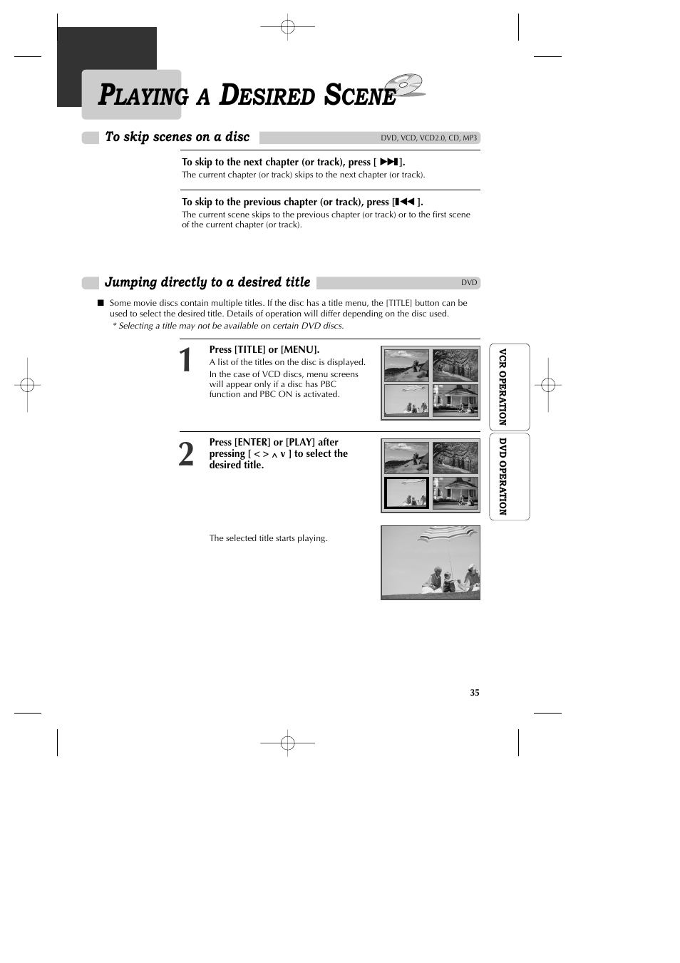 Laying a, Esired, Cene | GoVideo DV1040 User Manual | Page 36 / 59