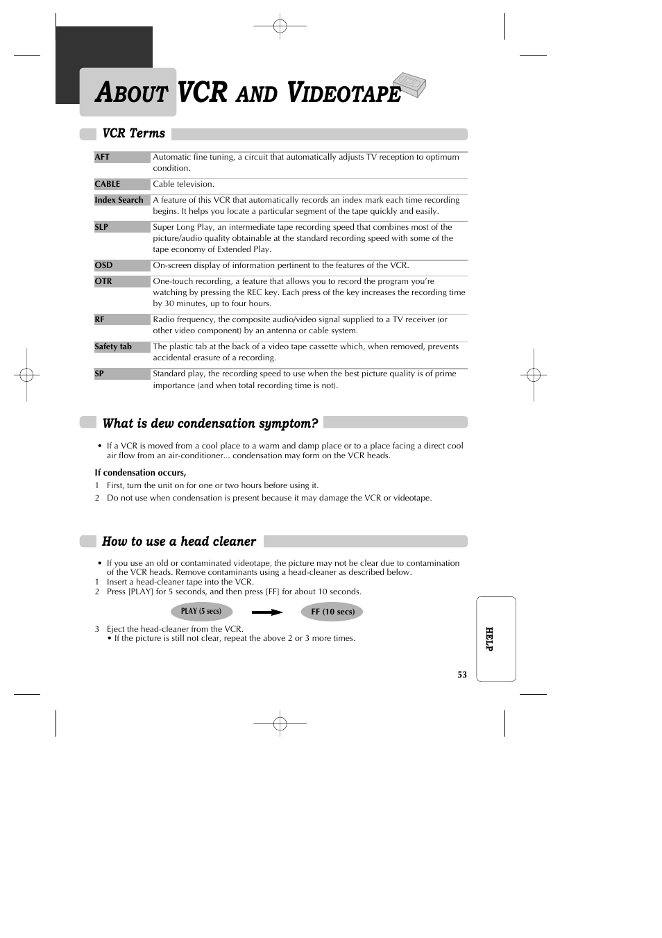 Bout, Ideotape | GoVideo DV1040 User Manual | Page 54 / 59