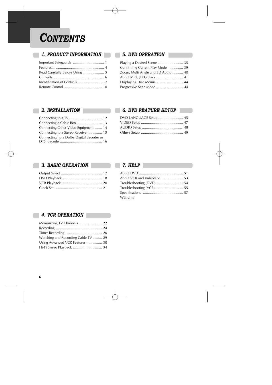 Ontents | GoVideo DV1040 User Manual | Page 7 / 59