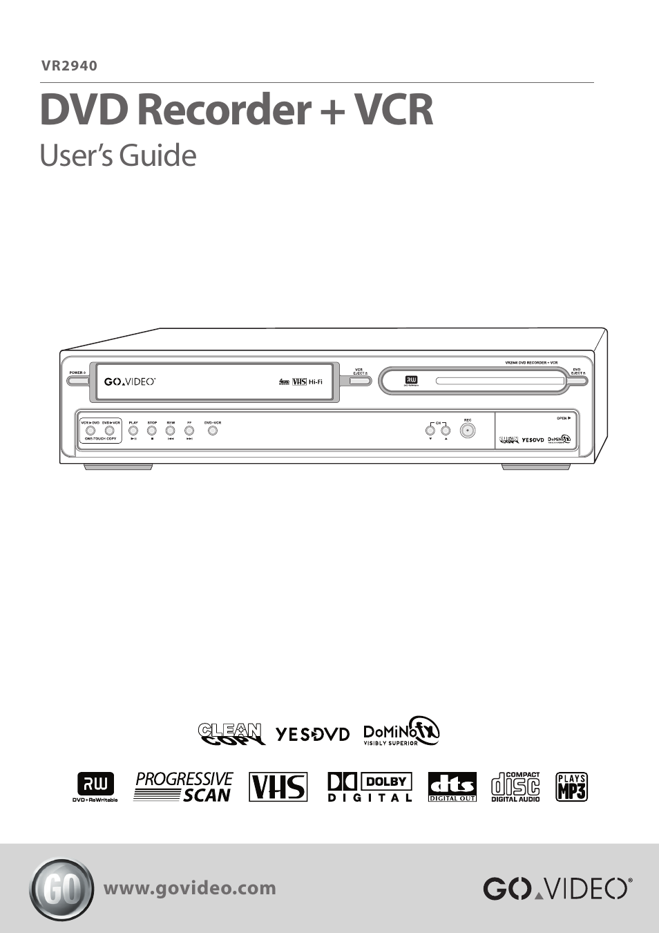 GoVideo VR2940 User Manual | 48 pages