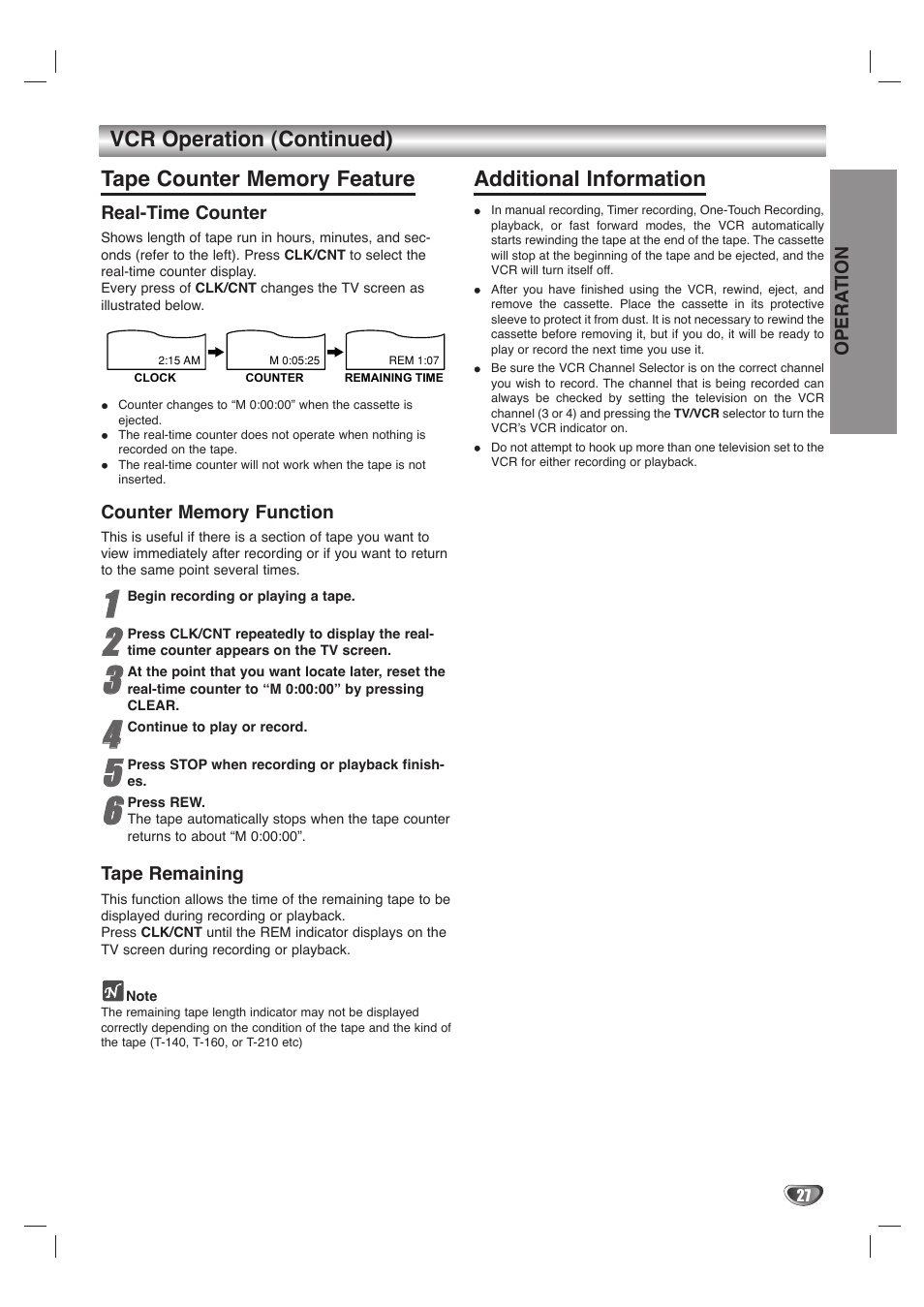 Additional information | GoVideo DVD/VCR Combo User Manual | Page 27 / 38