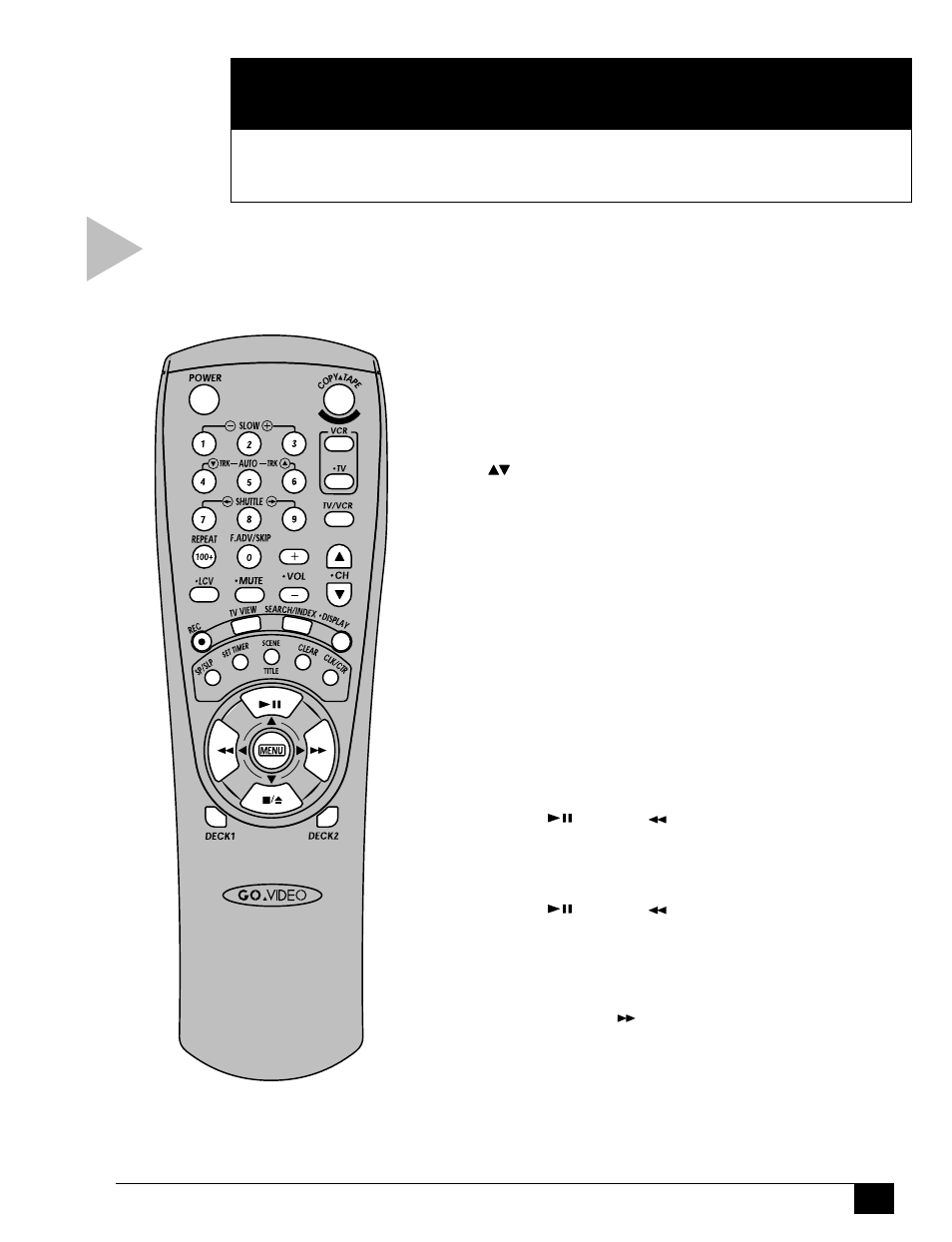Remote control | GoVideo DDV2001 User Manual | Page 11 / 56