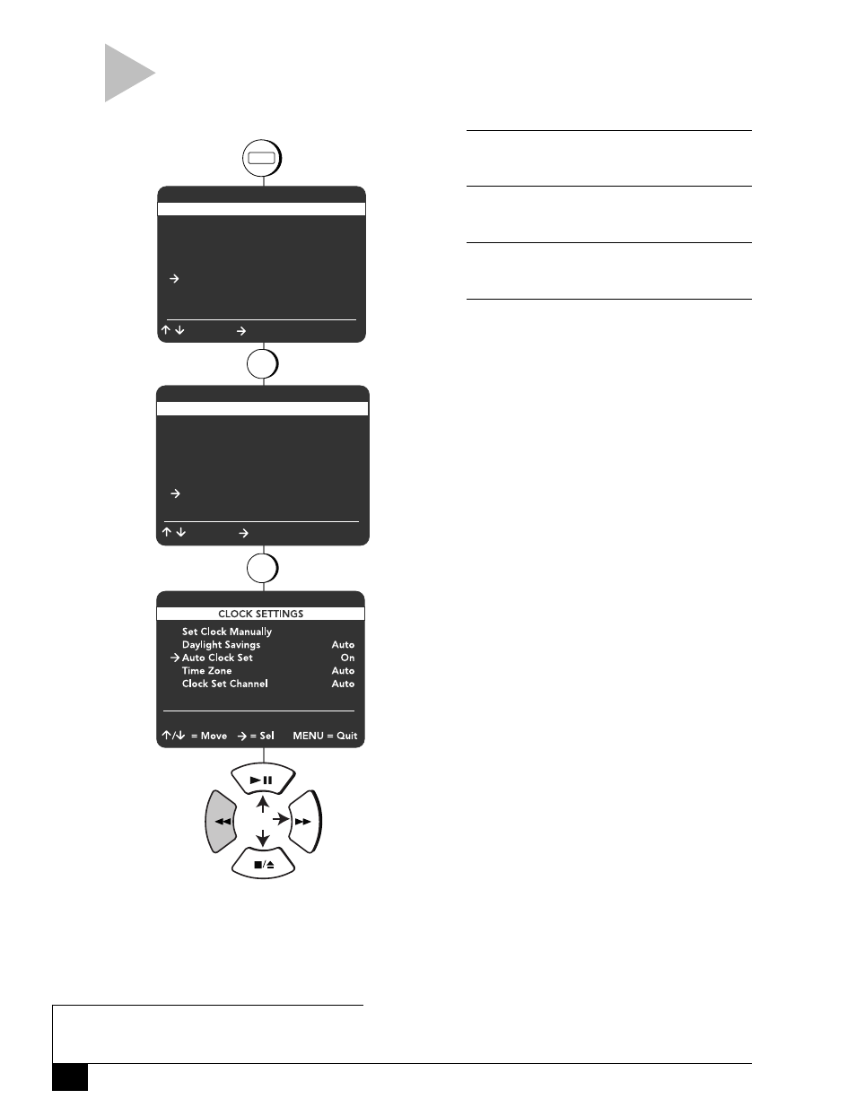 Auto clock settings | GoVideo DDV2001 User Manual | Page 42 / 56