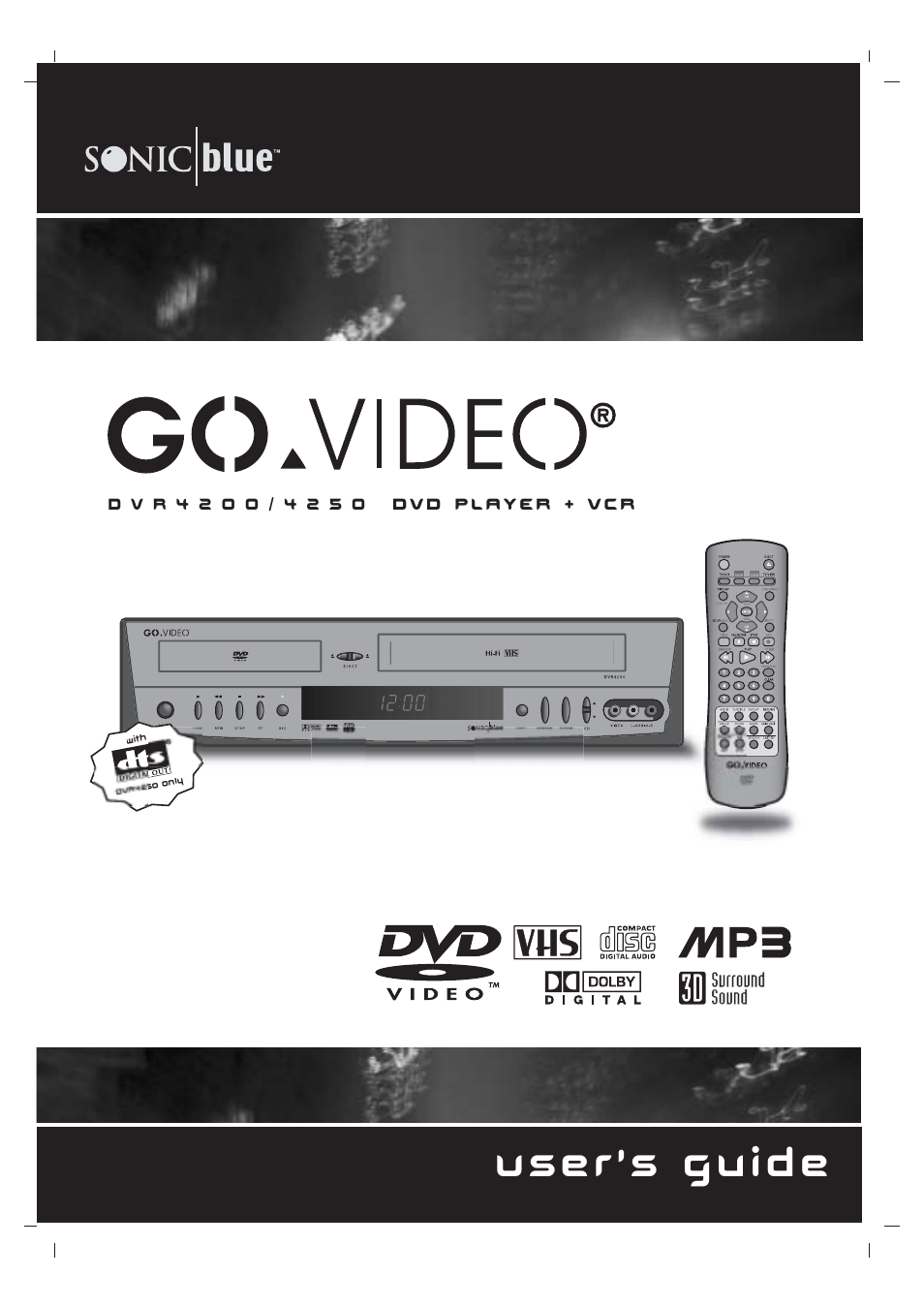 GoVideo sonic/blue DVR 4250 User Manual | 40 pages