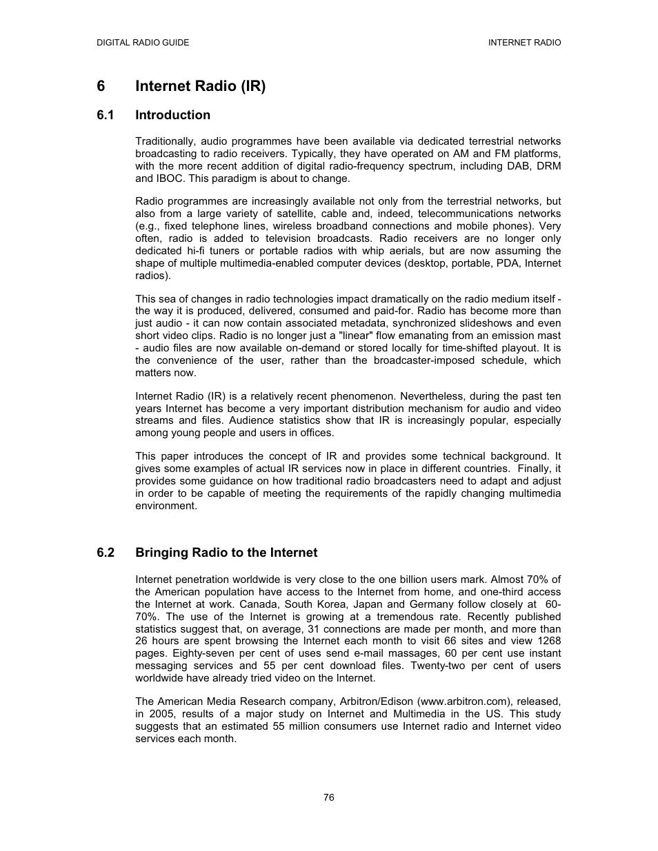 6internet radio (ir) | Grundig Digital Radio User Manual | Page 76 / 118
