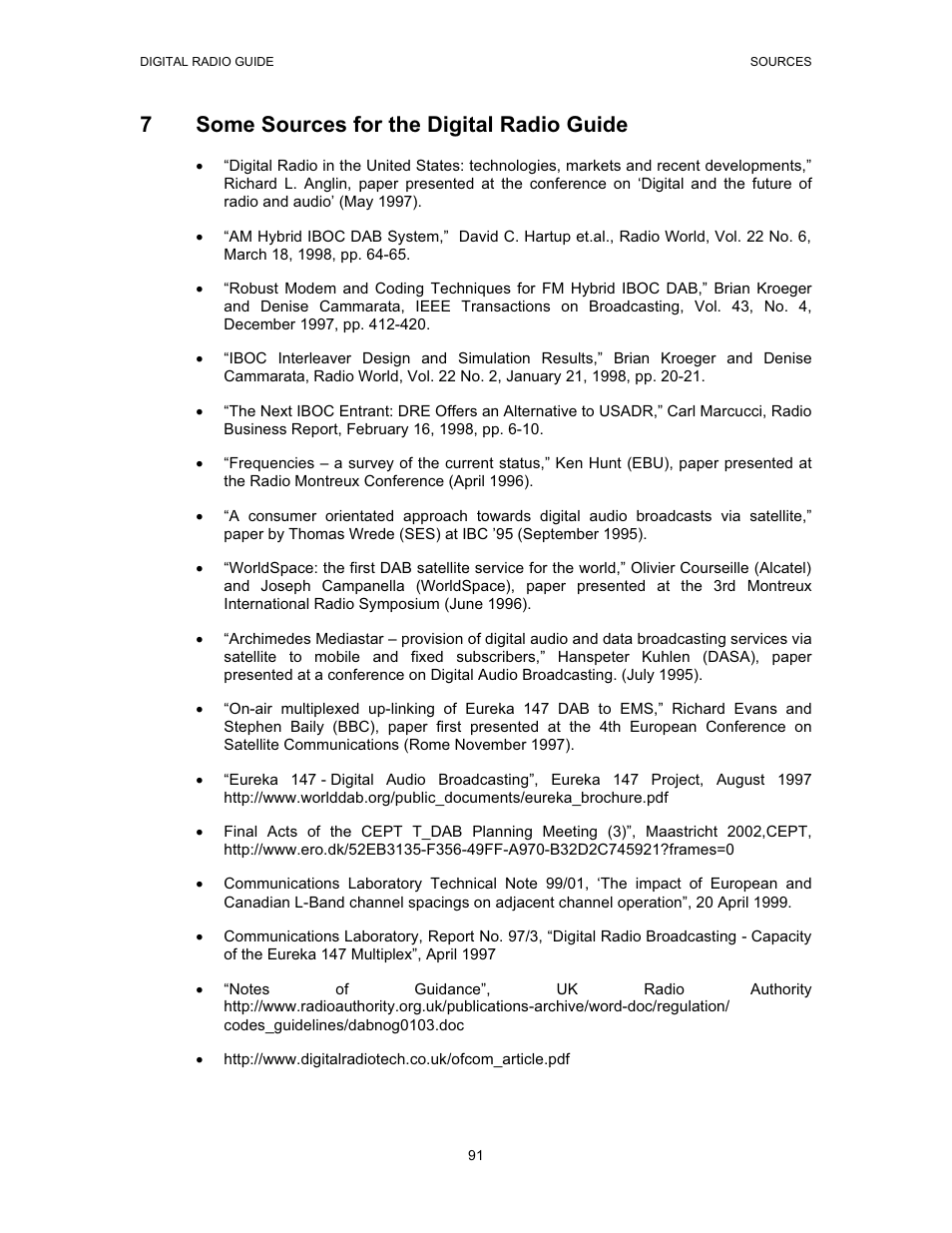 7some sources for the digital radio guide | Grundig Digital Radio User Manual | Page 91 / 118