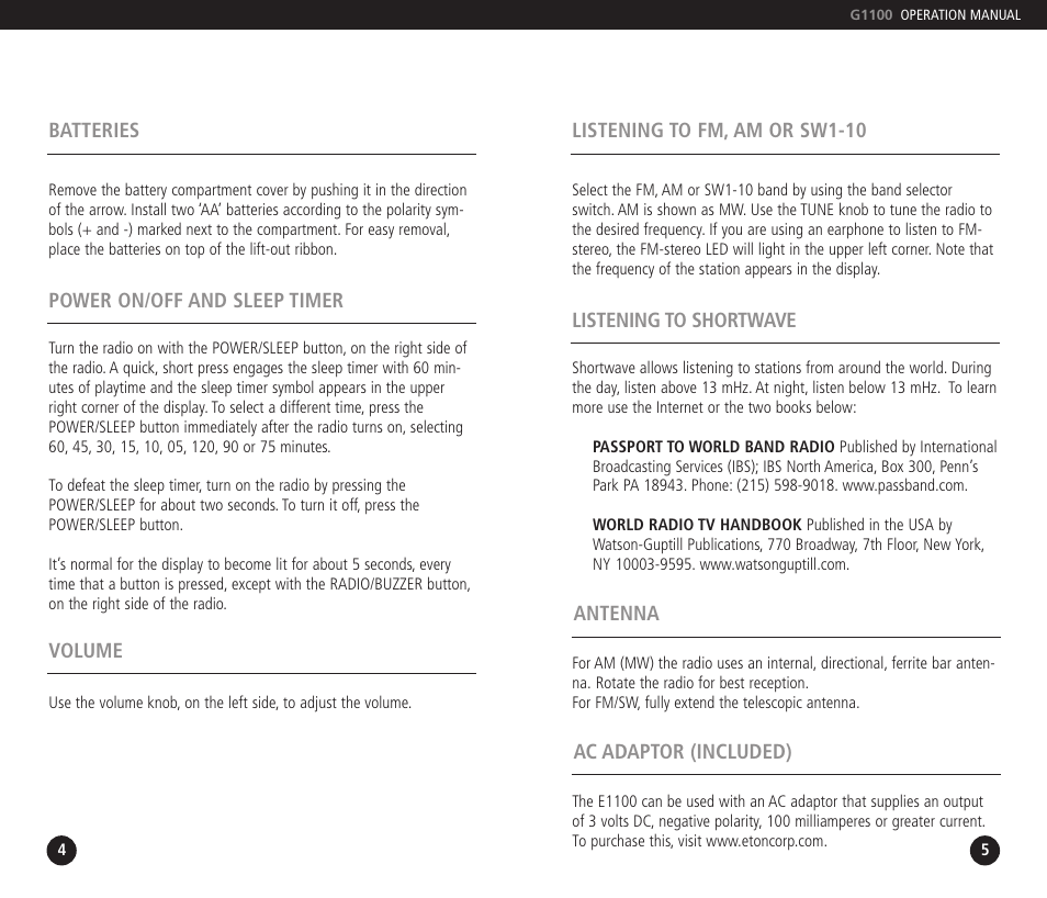 Grundig G1100 User Manual | Page 4 / 7
