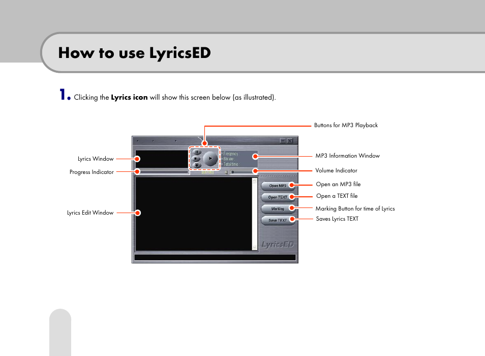 How to use lyricsed | Grundig 30GB User Manual | Page 108 / 119