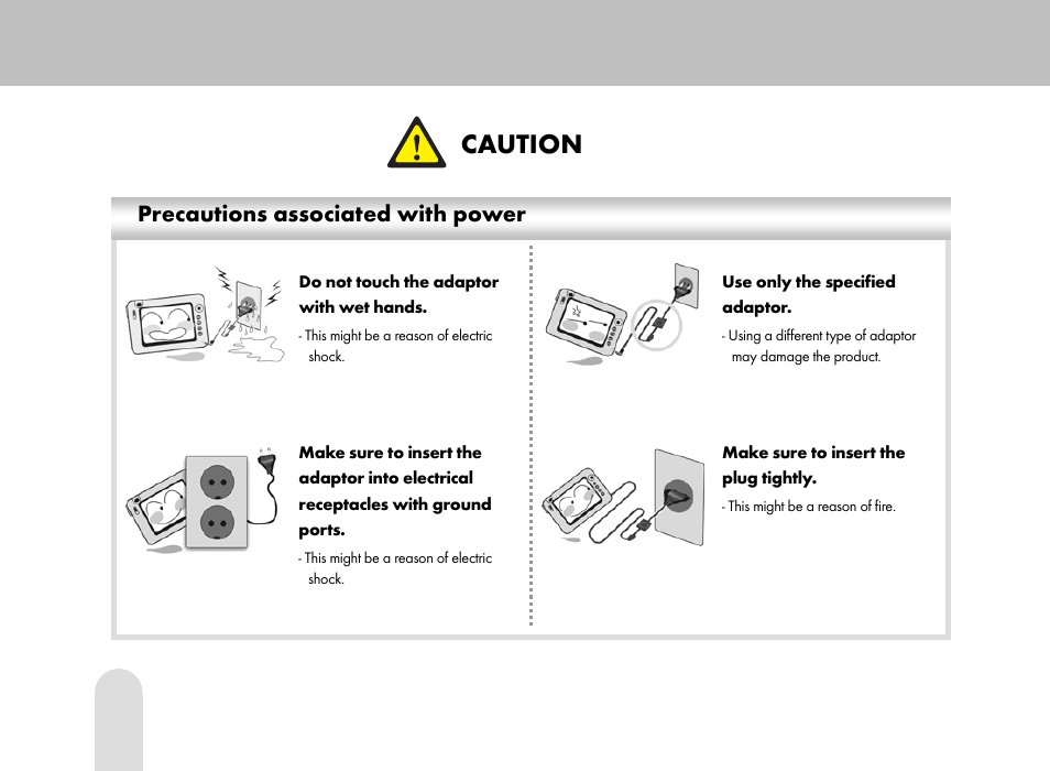 Caution, Precautions associated with power | Grundig 30GB User Manual | Page 4 / 119