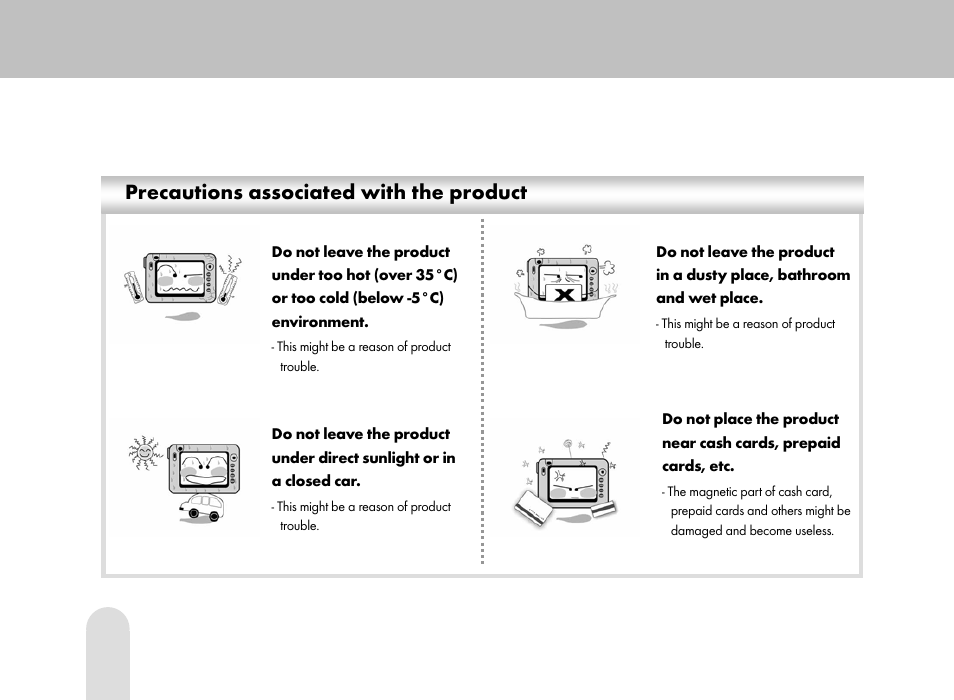 Precautions associated with the product | Grundig 30GB User Manual | Page 6 / 119