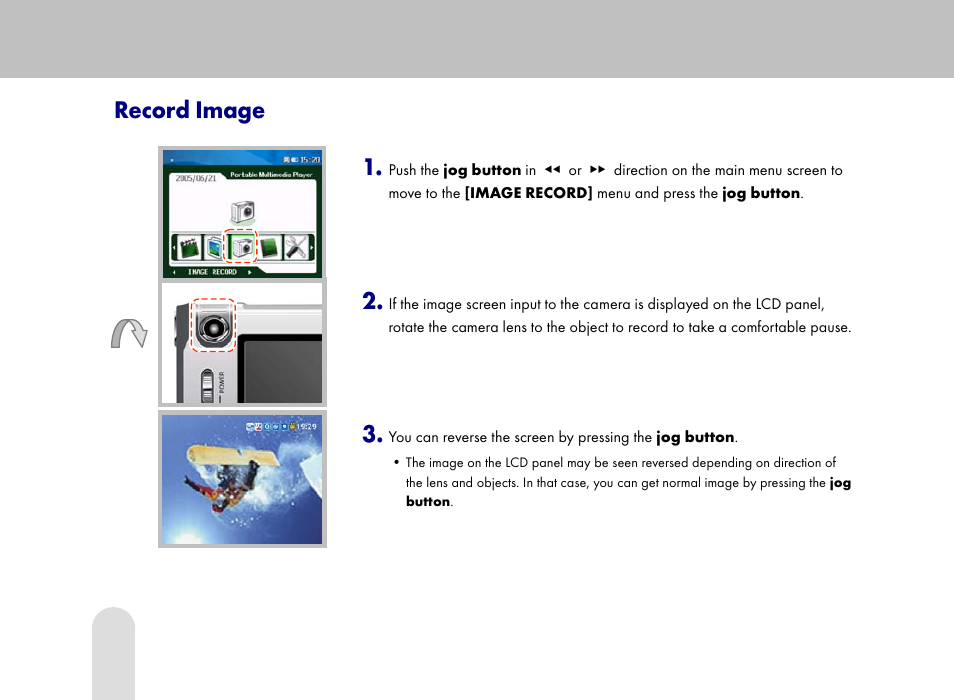 Record image | Grundig 30GB User Manual | Page 68 / 119