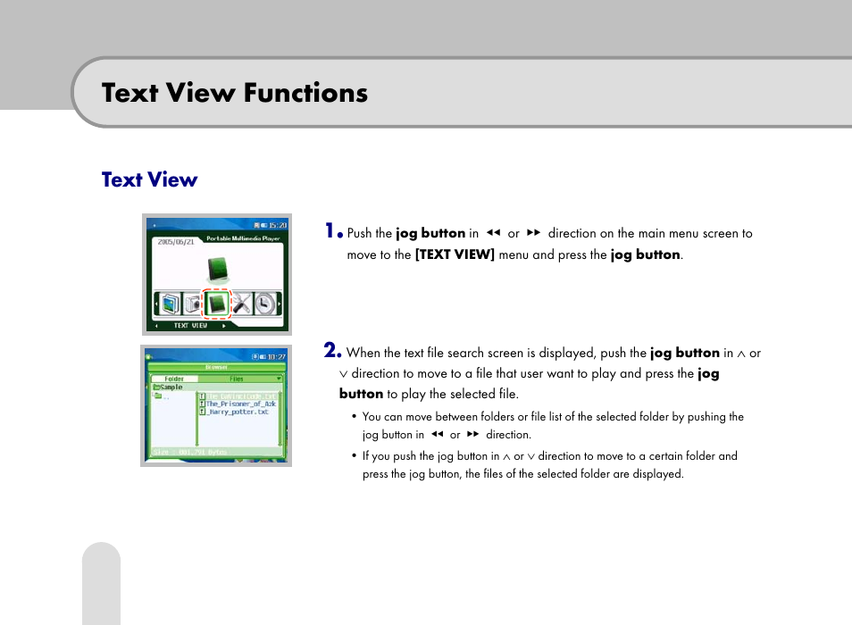 Text view functions, Text view | Grundig 30GB User Manual | Page 90 / 119