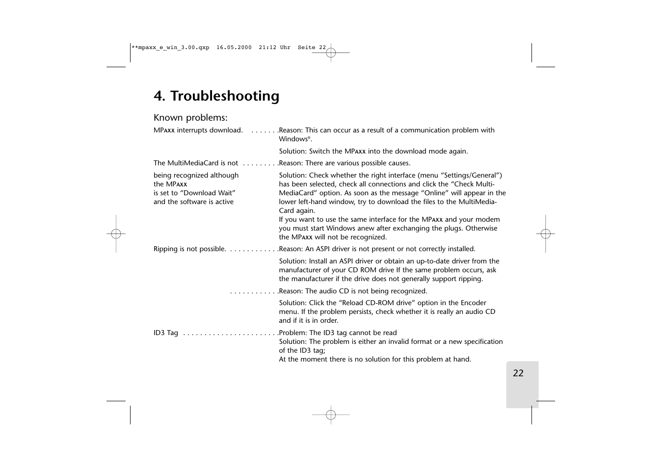 Troubleshooting | Grundig LED User Manual | Page 22 / 25