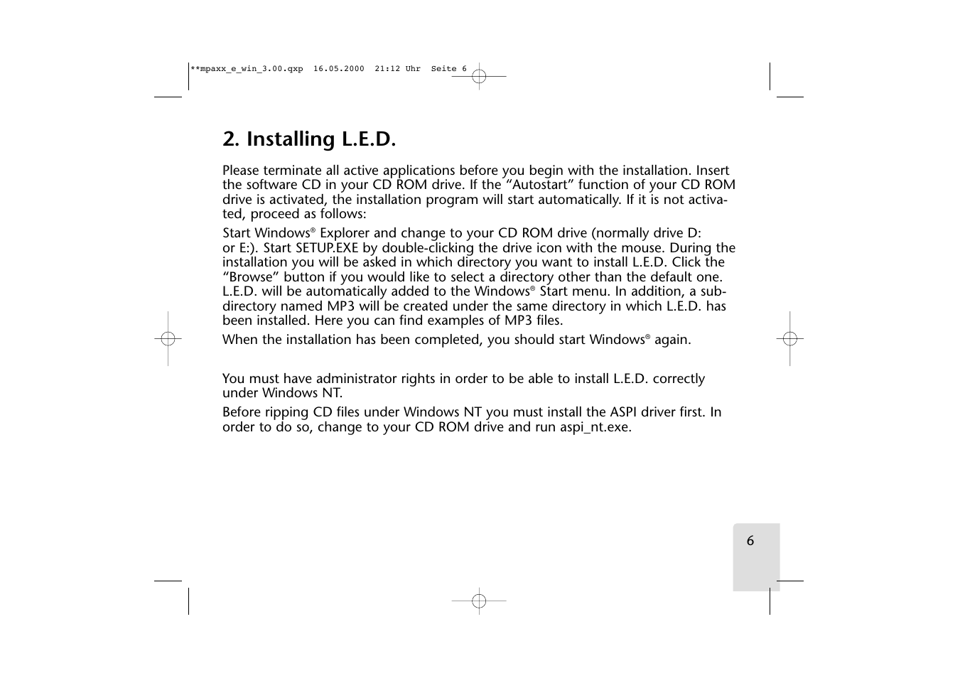 Installing l.e.d | Grundig LED User Manual | Page 6 / 25