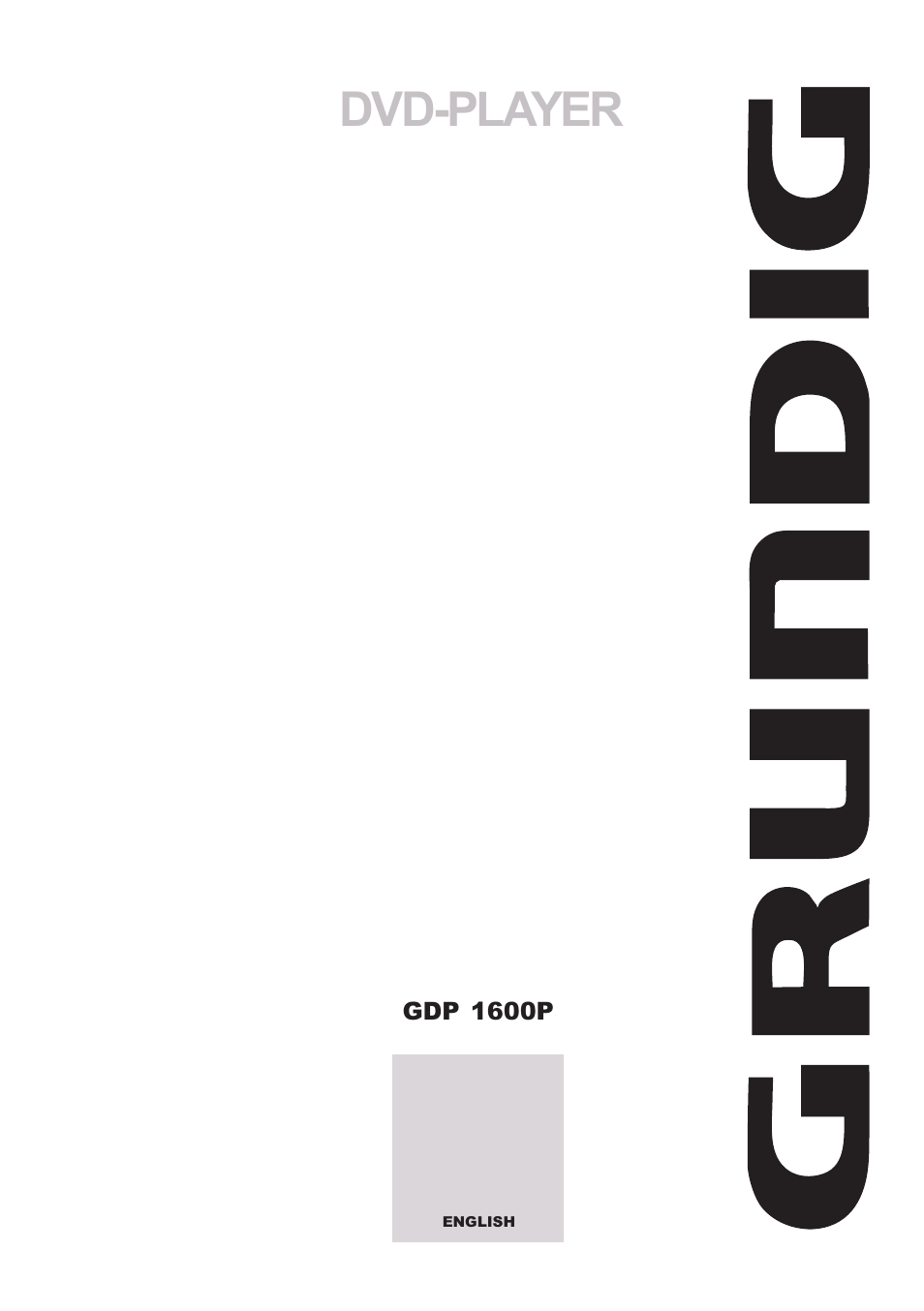 Grundig GDP 1600P User Manual | 21 pages