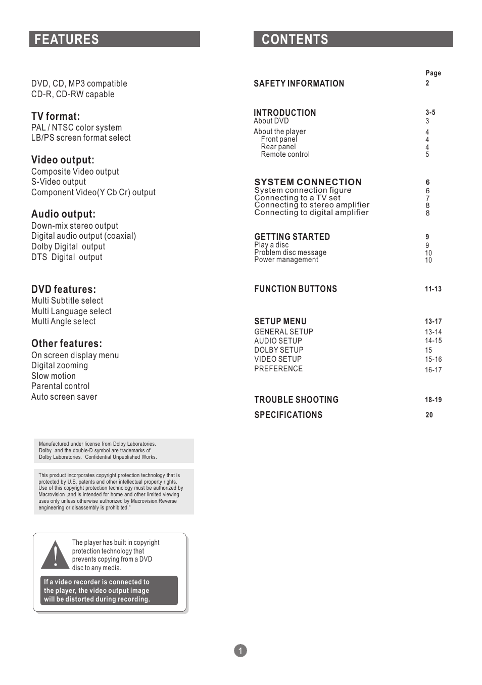 Grundig GDP 1600P User Manual | Page 2 / 21