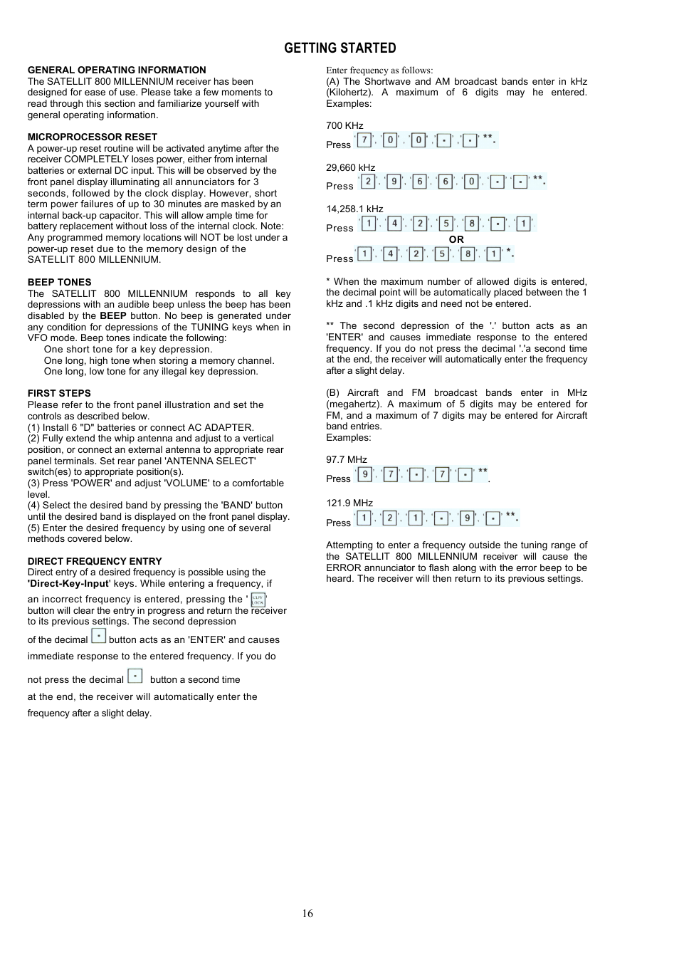 Getting started | Grundig 800 MILLENNIUM User Manual | Page 15 / 30