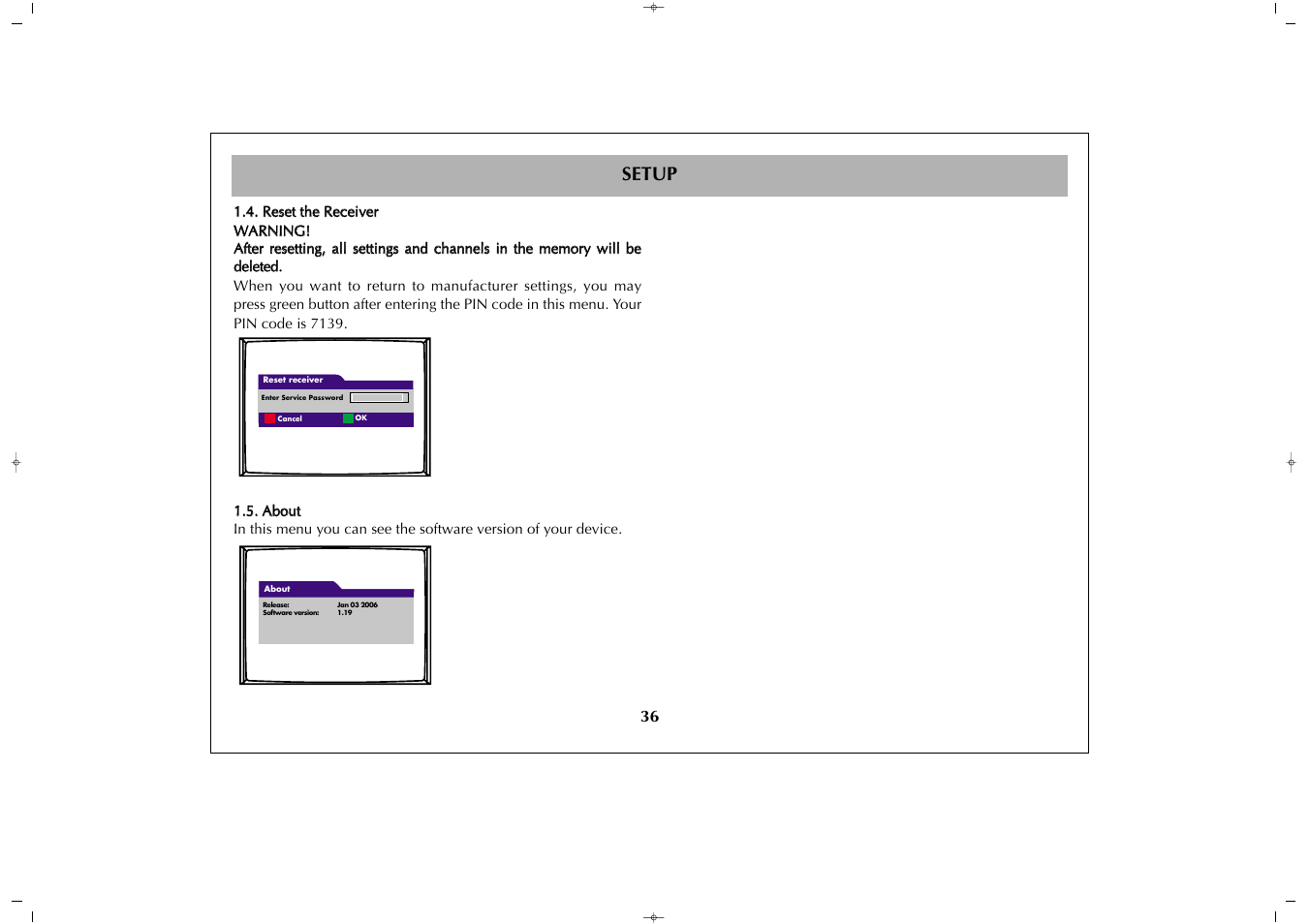 Setup | Grundig GULCD37HDIT User Manual | Page 36 / 45