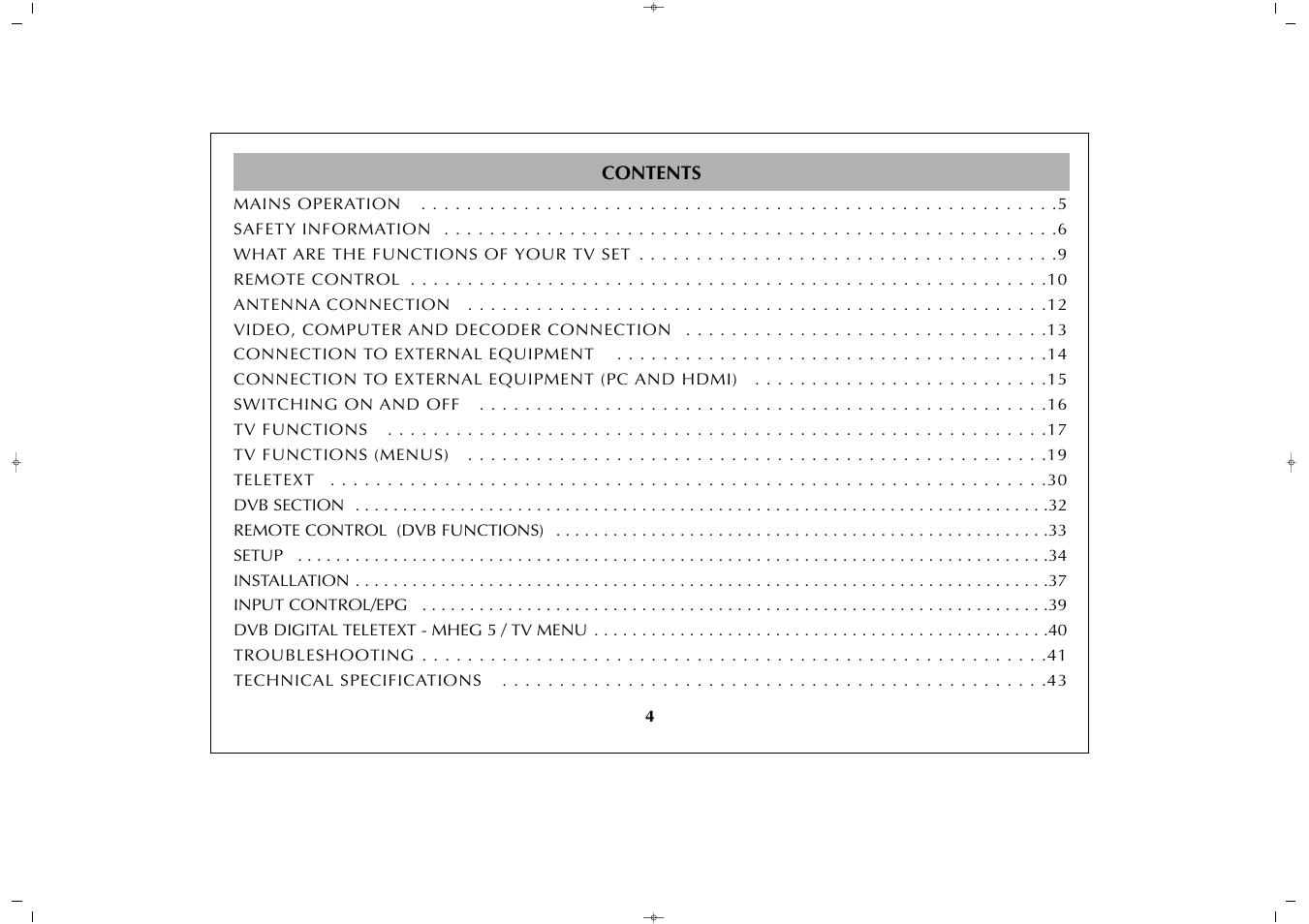 Grundig GULCD37HDIT User Manual | Page 4 / 45