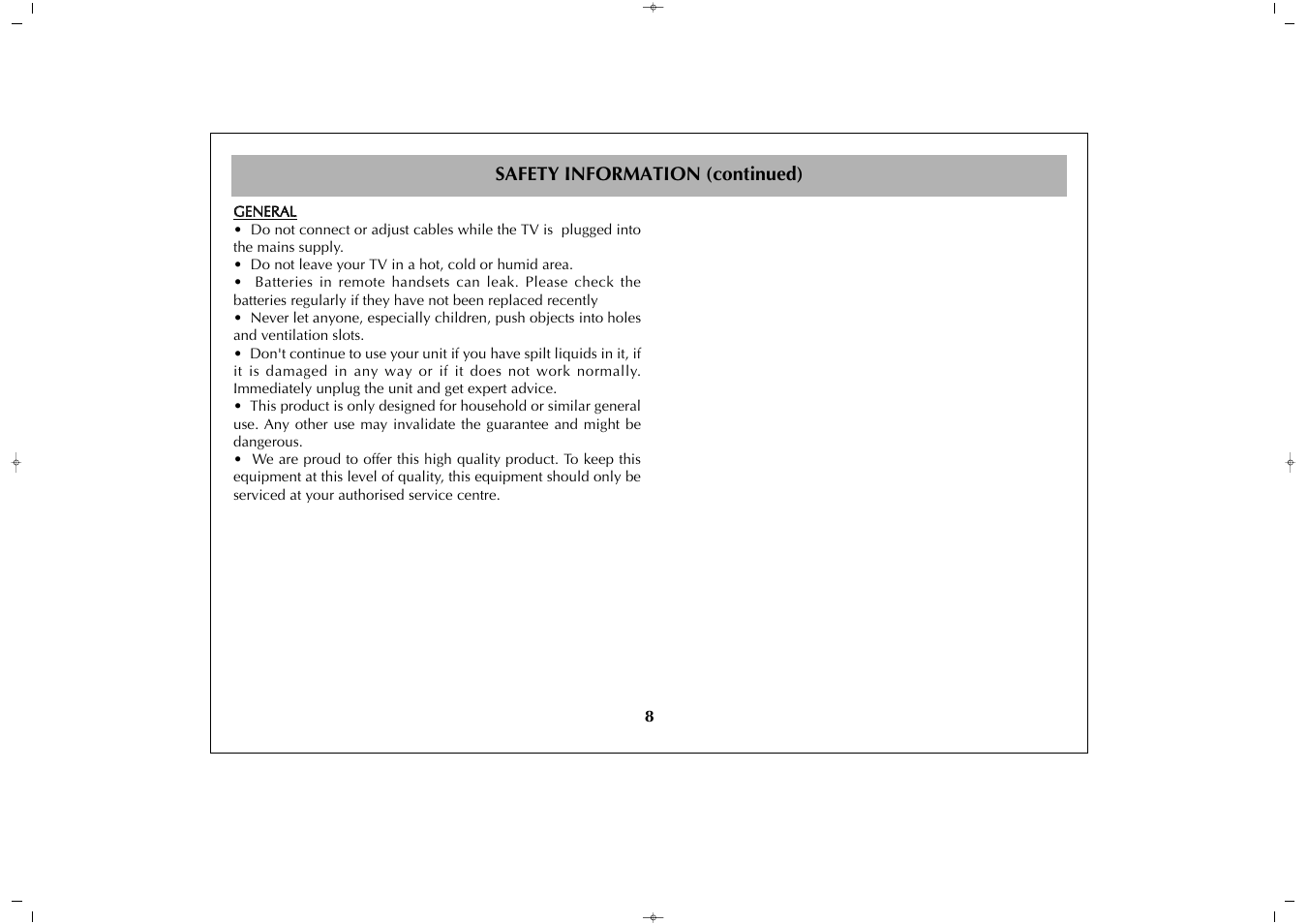 Grundig GULCD37HDIT User Manual | Page 8 / 45