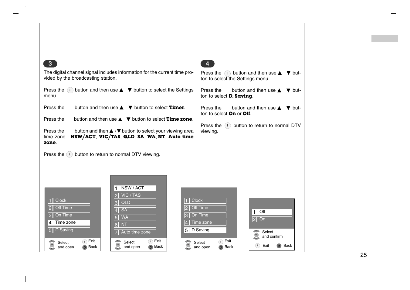 Setting up tv stations, Timer | Grundig XENTIA LXW 94-8625 User Manual | Page 25 / 44