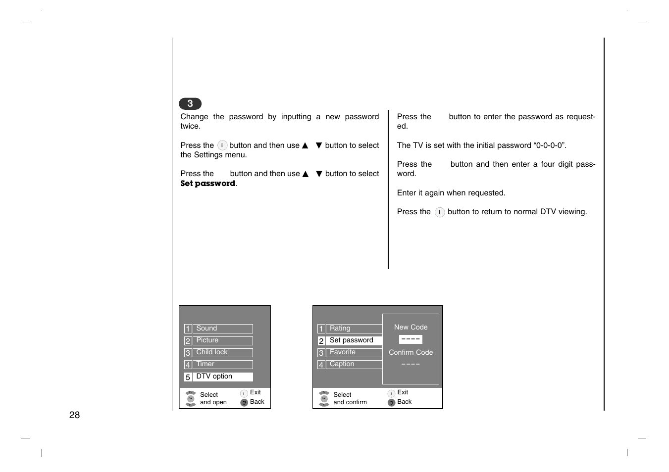 Dtv option menu | Grundig XENTIA LXW 94-8625 User Manual | Page 28 / 44