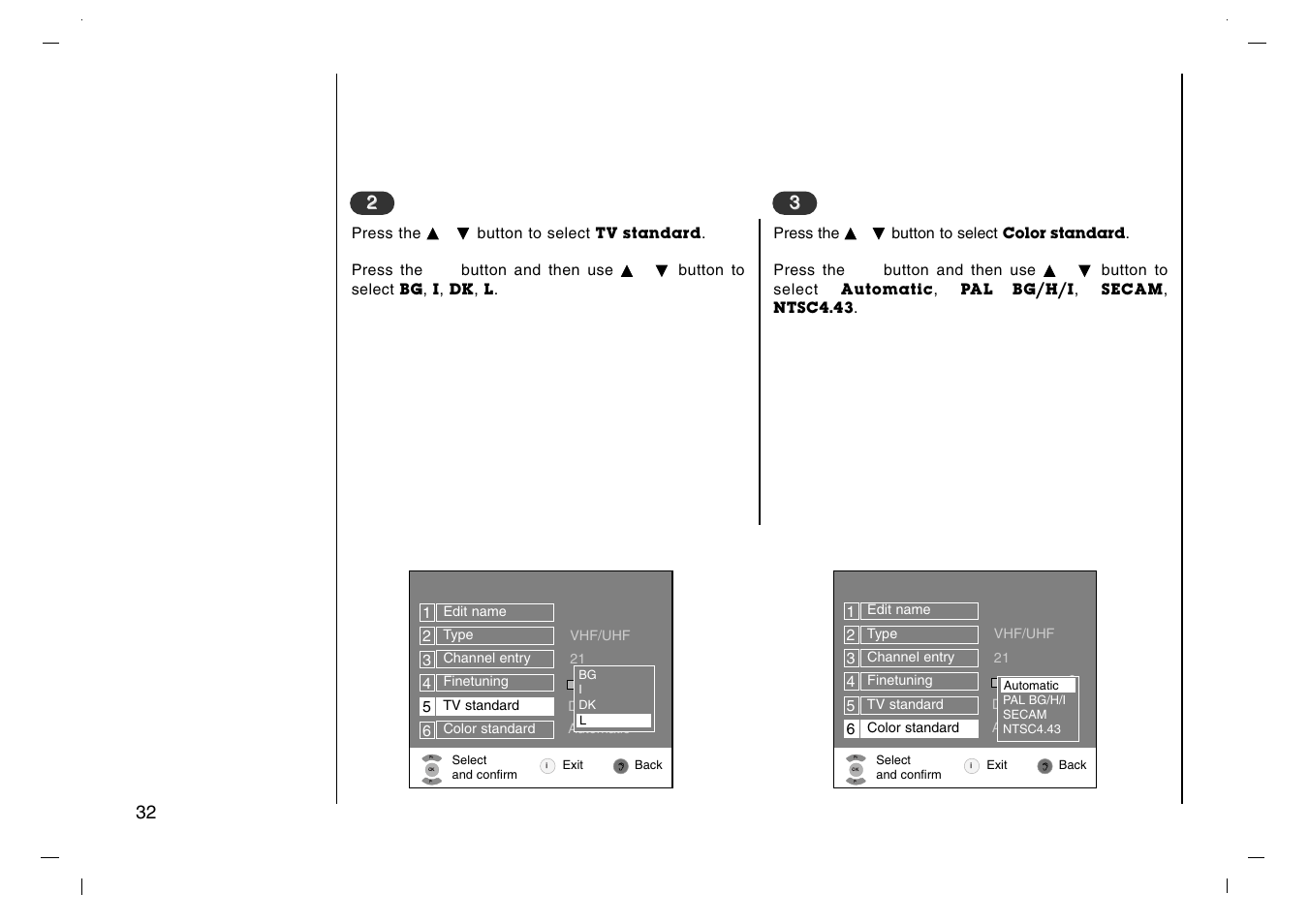 Preset list menu | Grundig XENTIA LXW 94-8625 User Manual | Page 32 / 44