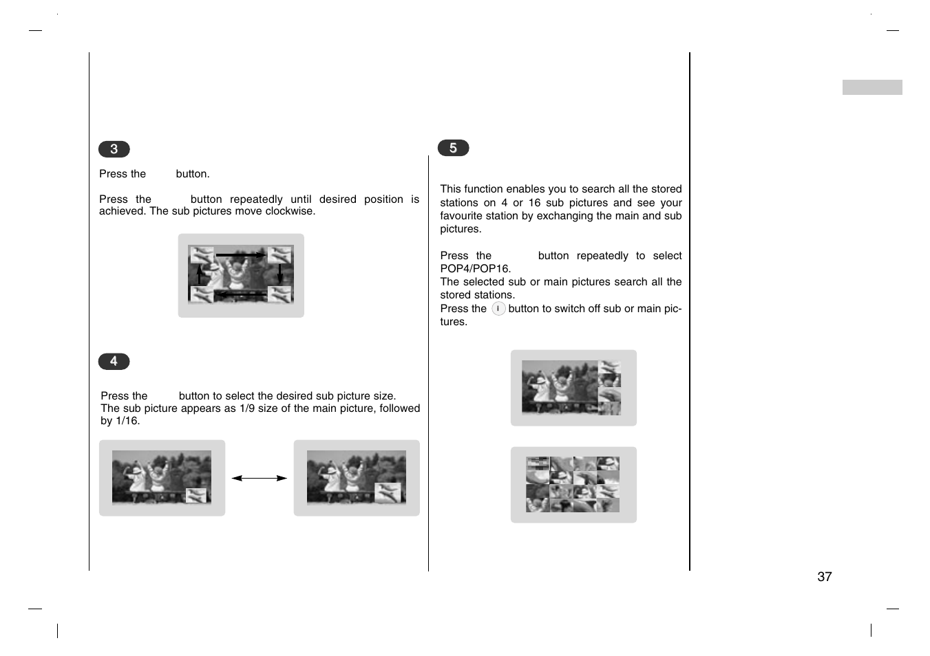 Pip (picture-in-picture) feature | Grundig XENTIA LXW 94-8625 User Manual | Page 37 / 44