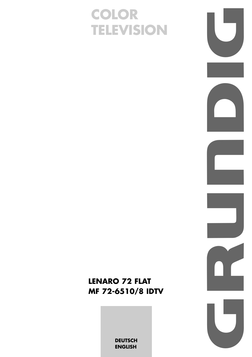 Grundig MF 72-6510/8 User Manual | 40 pages