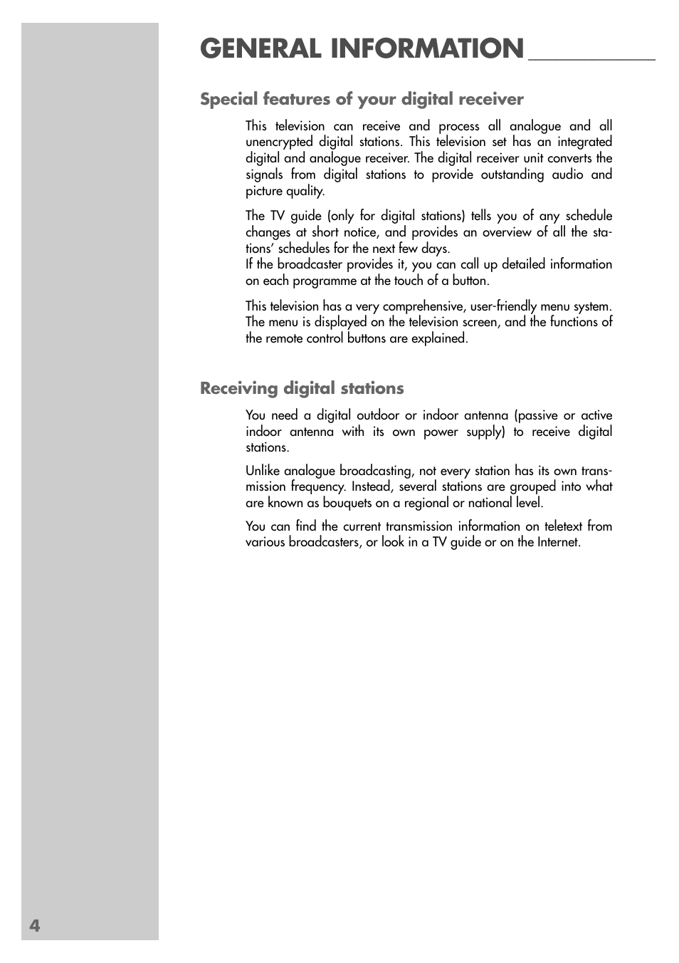 General information | Grundig MF 72-6510/8 User Manual | Page 4 / 40