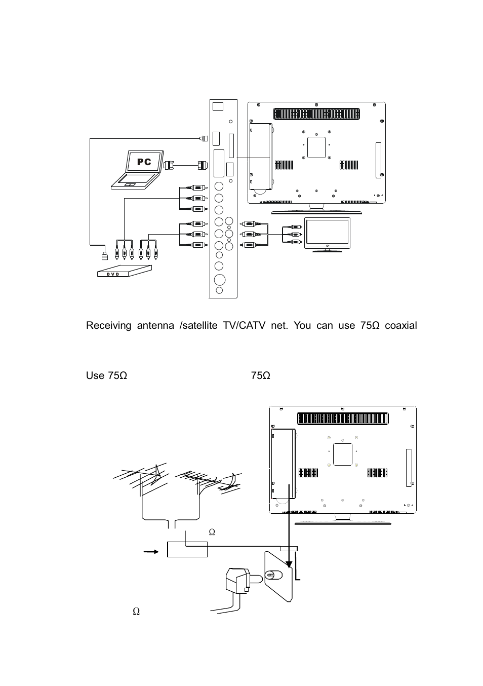 Installation and connection | Grundig GLCD2208HDV User Manual | Page 14 / 47