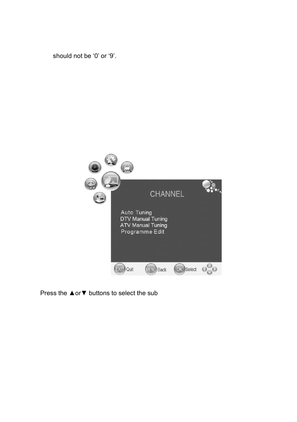 Tv channel menu | Grundig GLCD2208HDV User Manual | Page 17 / 47