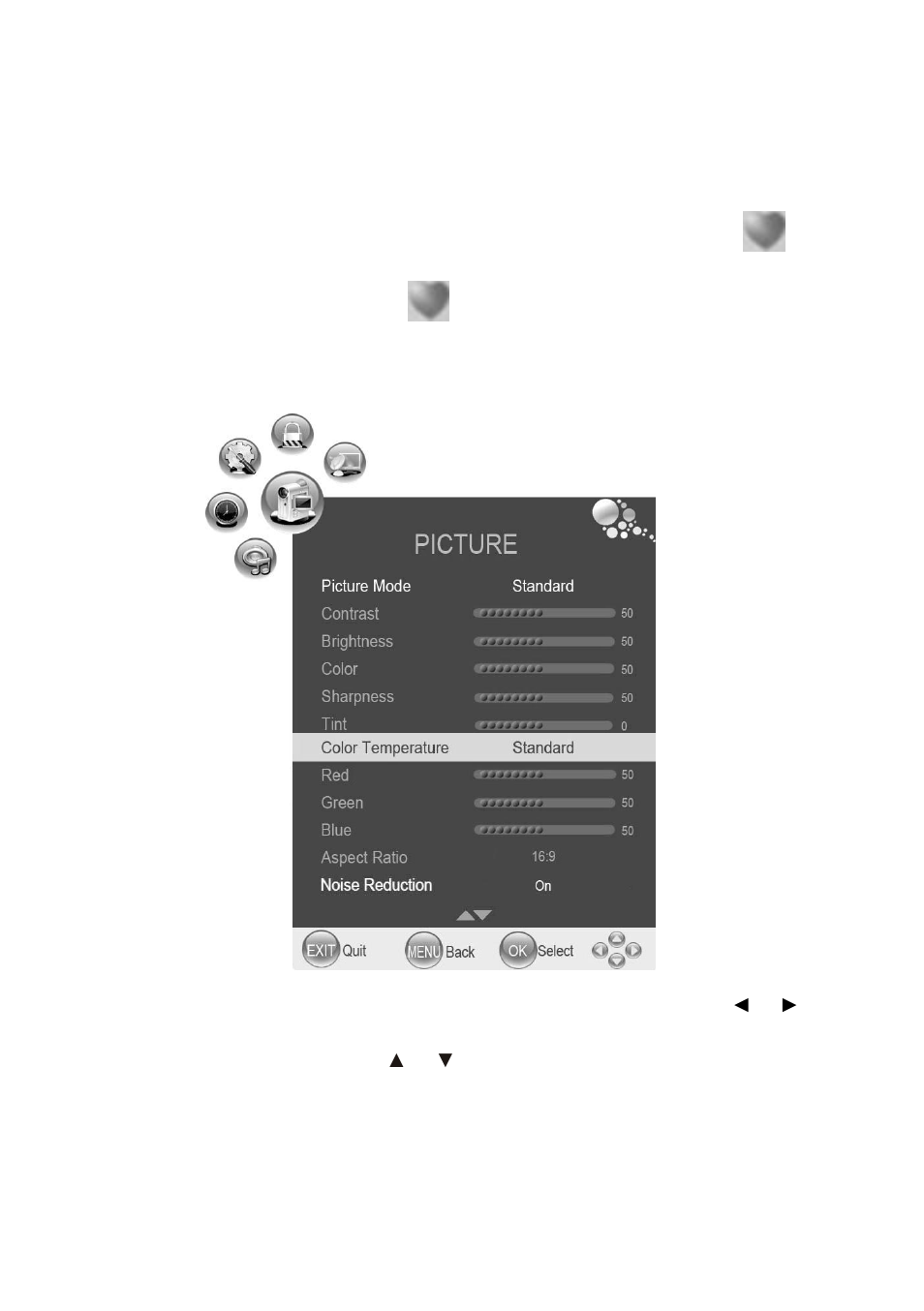 Picture menu | Grundig GLCD2208HDV User Manual | Page 21 / 47