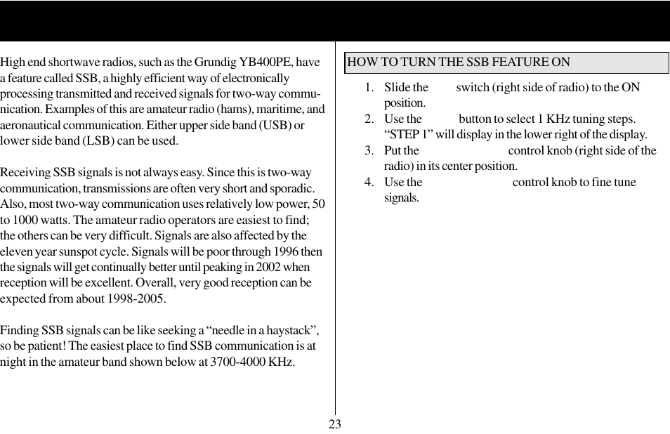 Grundig 400 PE User Manual | Page 24 / 30