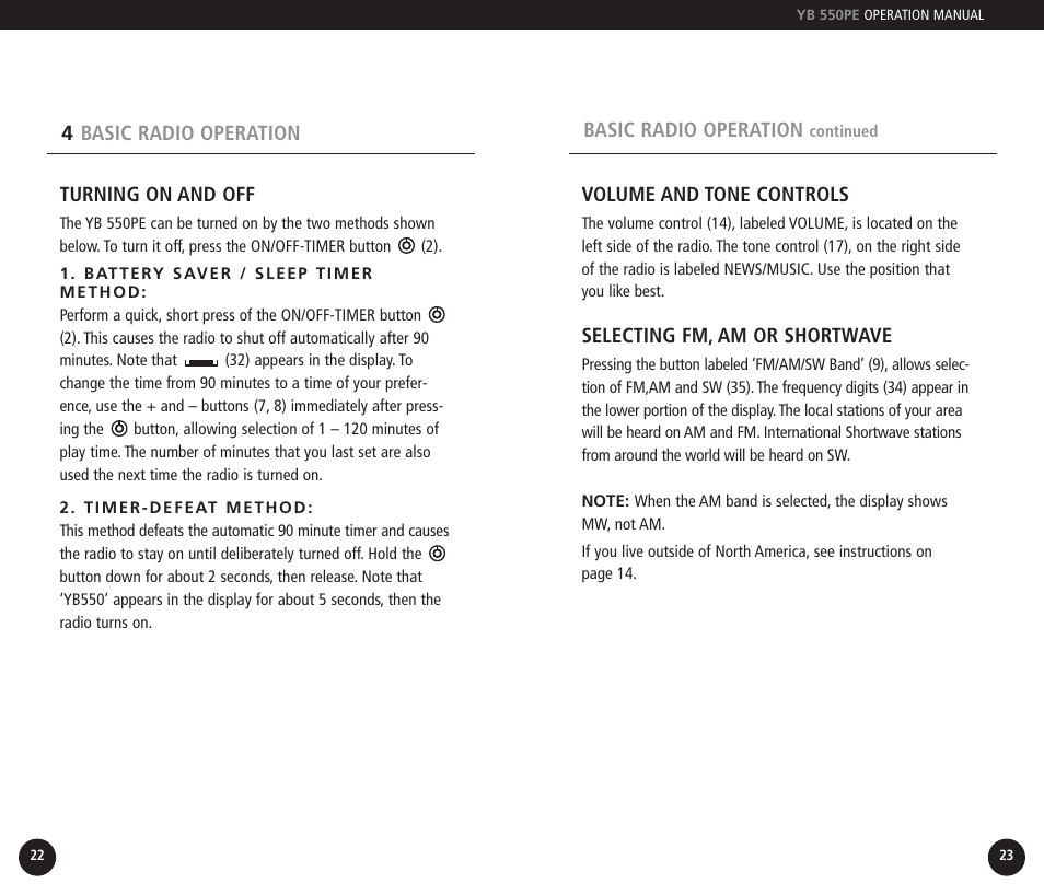 Grundig YB550PE User Manual | Page 12 / 28