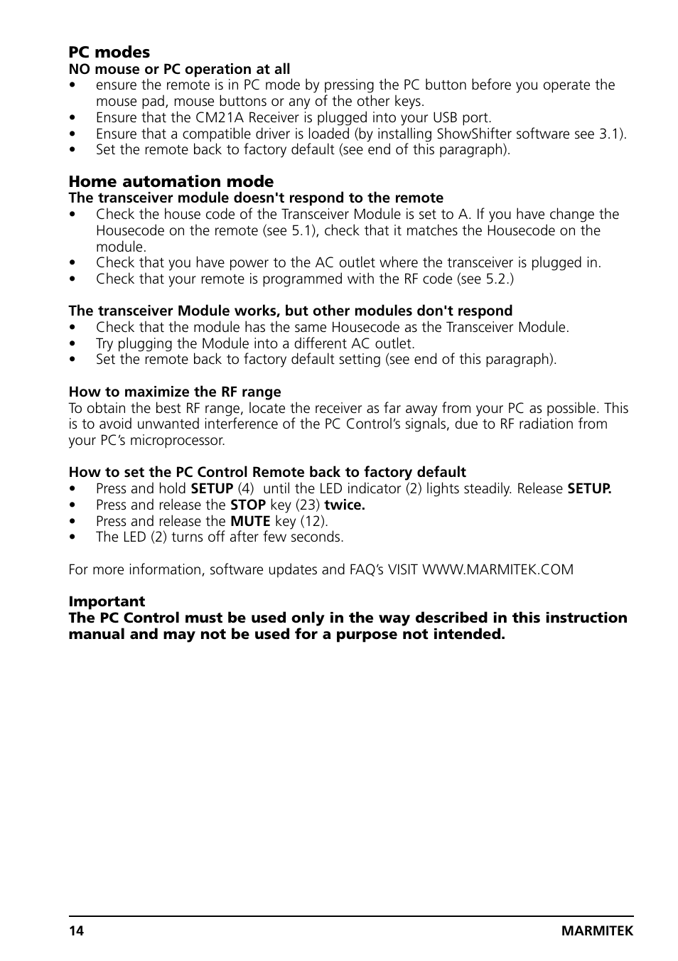 Grundig PC CONTROL User Manual | Page 14 / 56