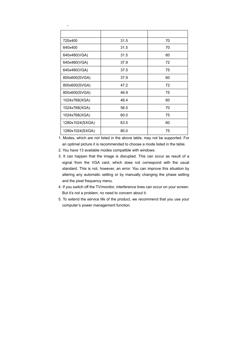 Xi. display modes | Grundig GLCD1906HDVW User Manual | Page 42 / 44