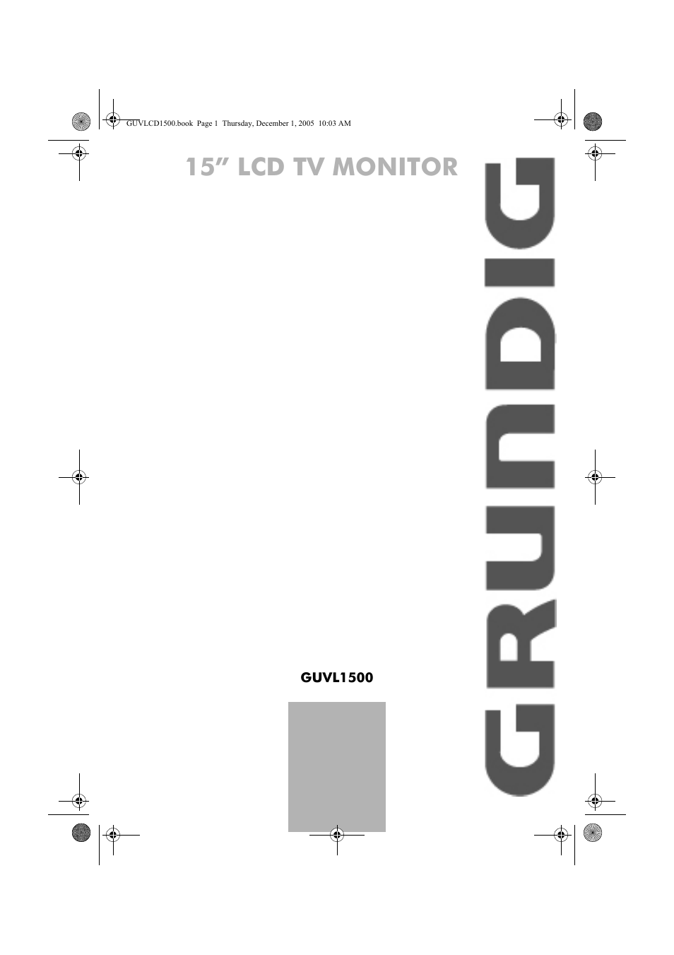 Grundig GUVL1500 User Manual | 24 pages