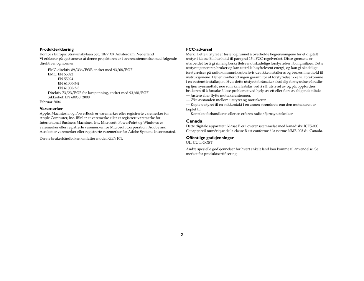 Grundig DLPTM Projector User Manual | Page 4 / 47