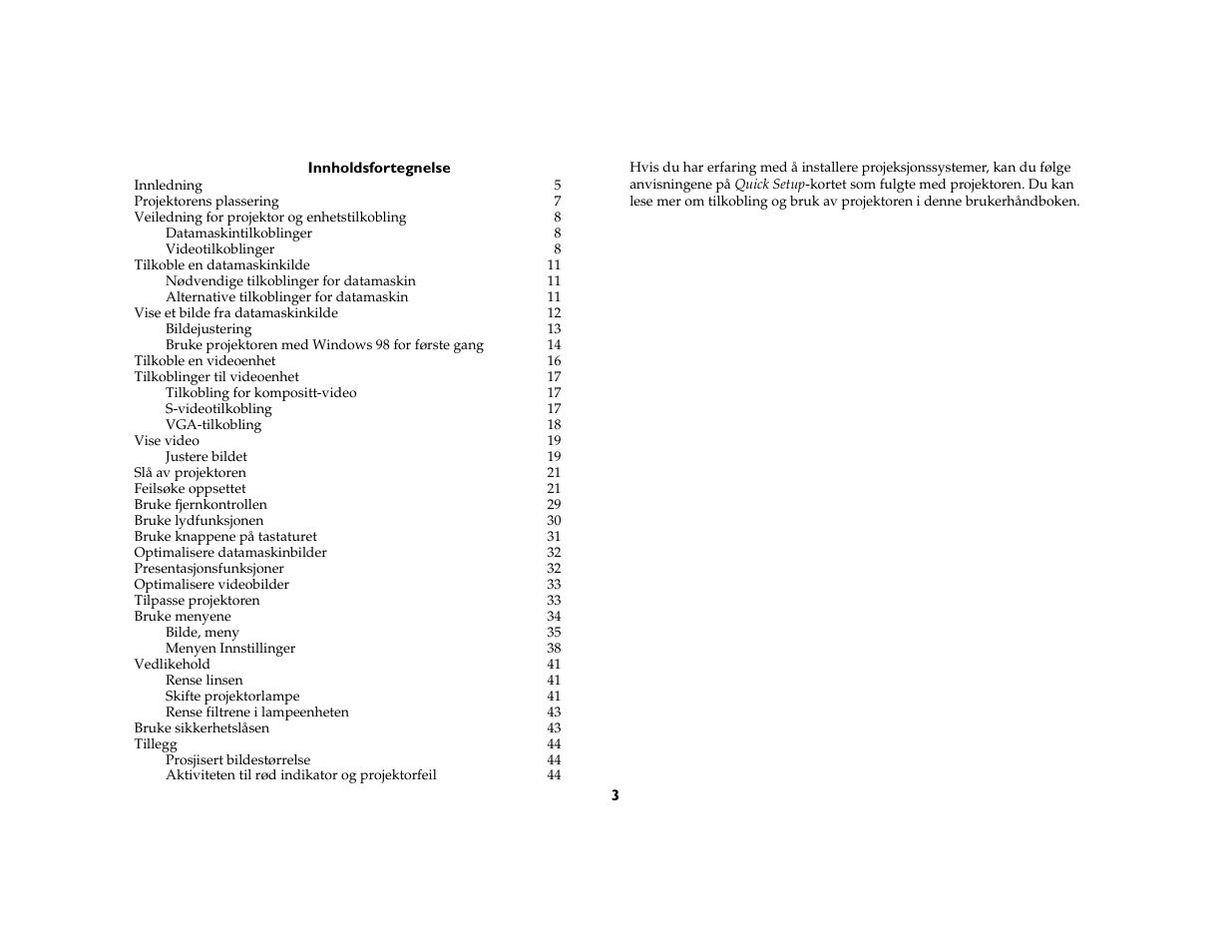 Grundig DLPTM Projector User Manual | Page 5 / 47
