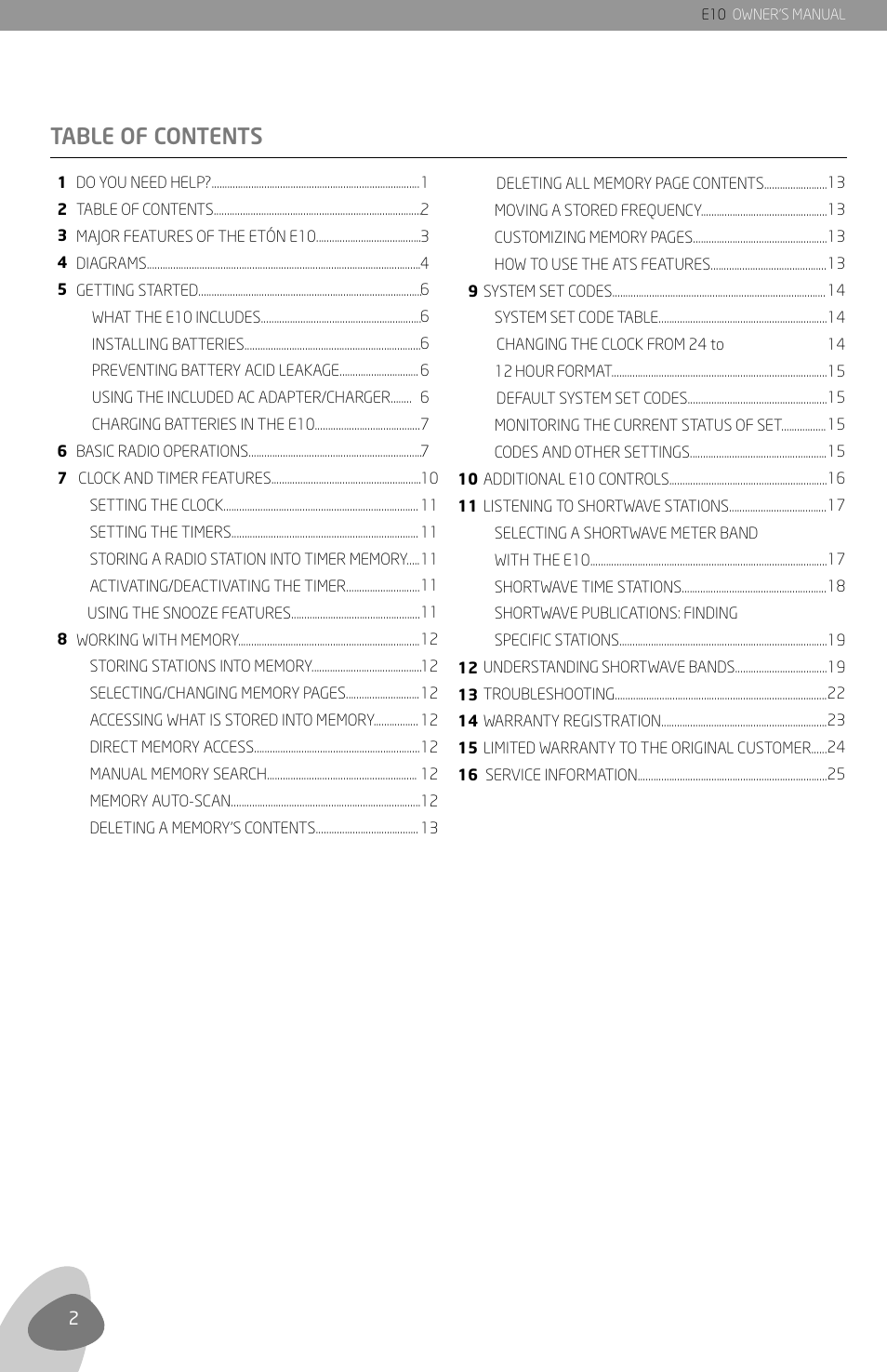 Grundig E10 User Manual | Page 4 / 29