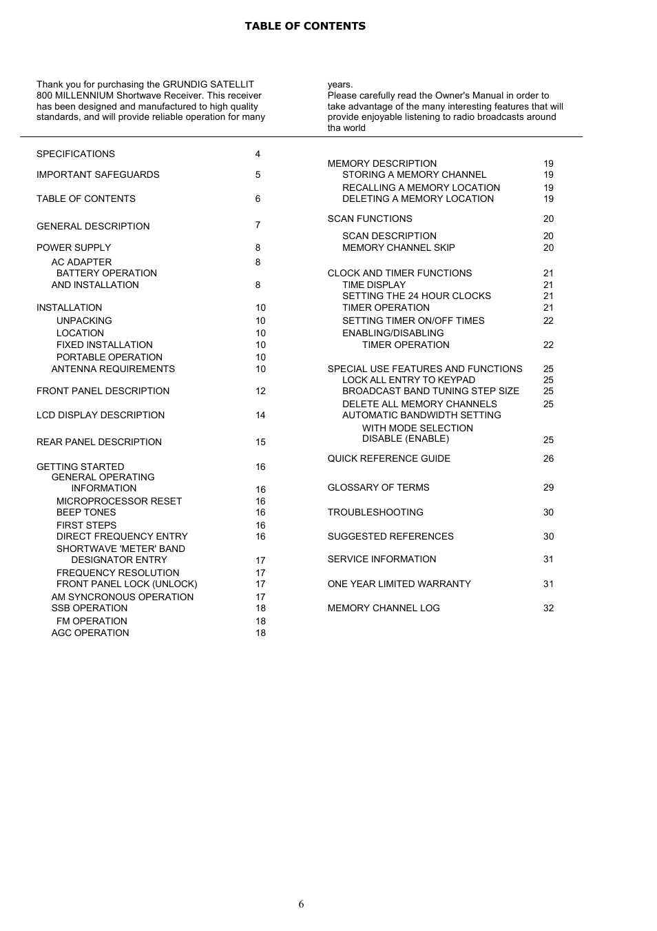 Grundig 800 User Manual | Page 5 / 30