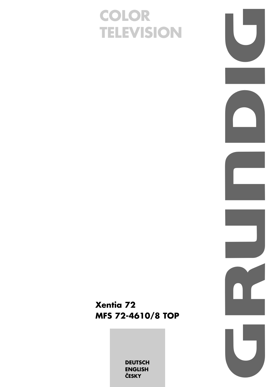 Grundig Xentia MFS 72-4610/8 TOP User Manual | 31 pages