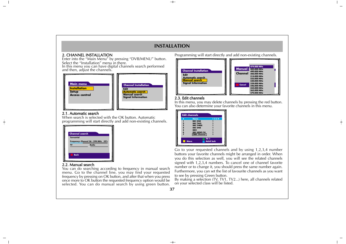 Installation | Grundig GULCD26HDIT User Manual | Page 37 / 45