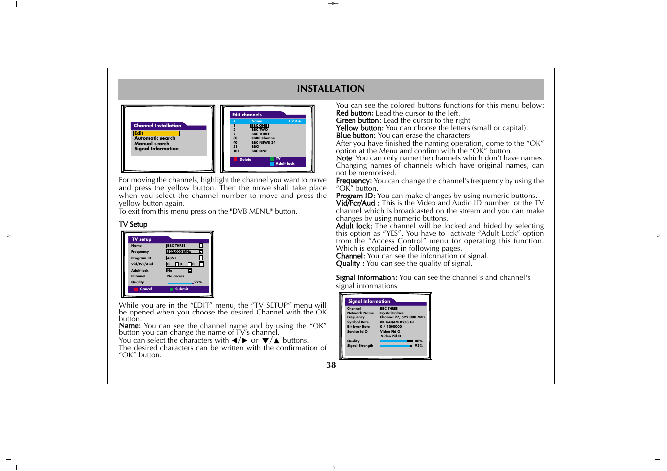 Installation | Grundig GULCD26HDIT User Manual | Page 38 / 45