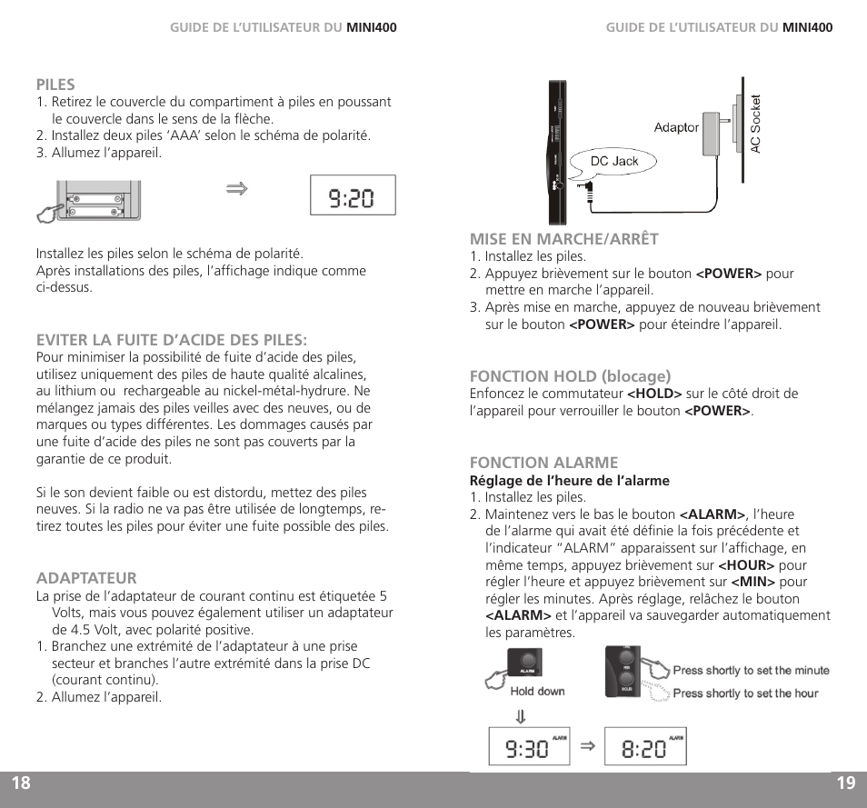 Grundig MINI400 User Manual | Page 10 / 21