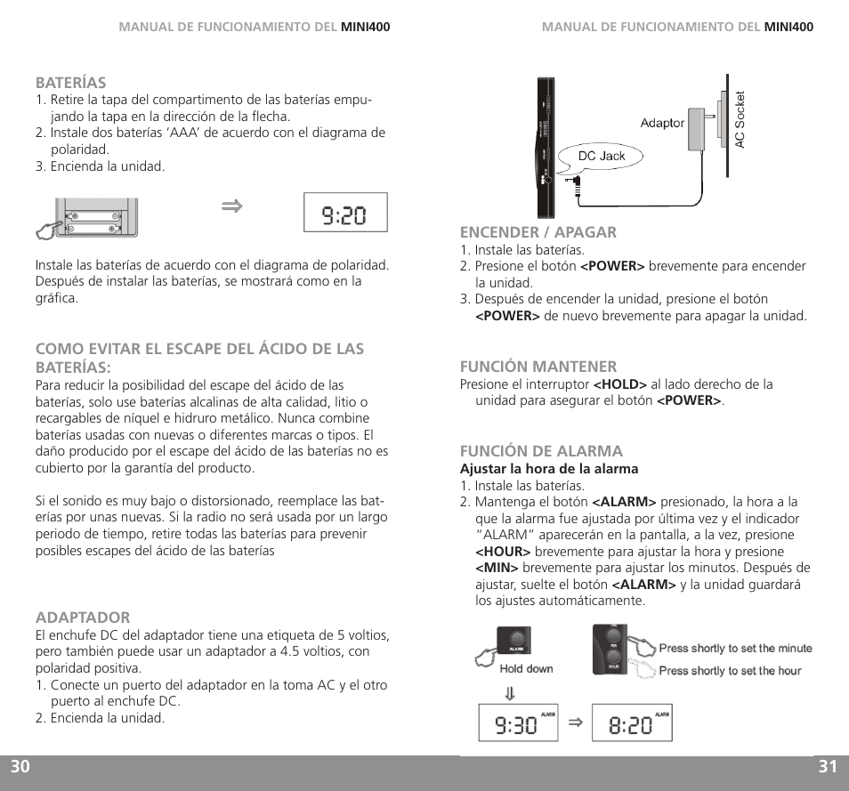 Grundig MINI400 User Manual | Page 16 / 21